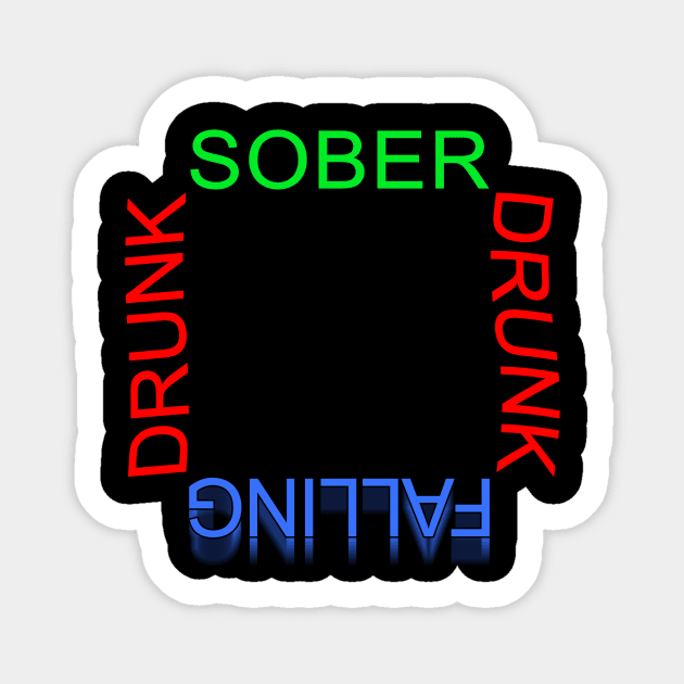 Sober-Drunk-Falling Sticker by blueshift